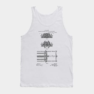 Machine for opening the eyes of loom harness Vintage Patent Hand Drawing Tank Top